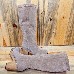 Kork-Ease Tall Suede Dambry Wood Platform Boot